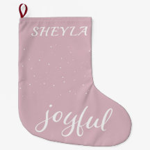 Joyful Pastel Pink Script-kerstfeestdag