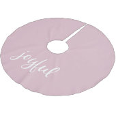 Joyful Pastel Pink Script-kerstfeestdag Kerstboom Rok (Gekanteld)
