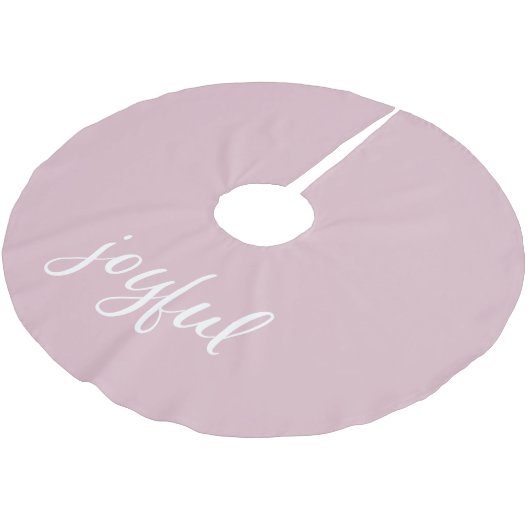 Joyful Pastel Pink Script-kerstfeestdag Kerstboom Rok (Gekanteld)