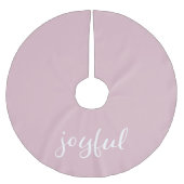 Joyful Pastel Pink Script-kerstfeestdag Kerstboom Rok (Voorkant)