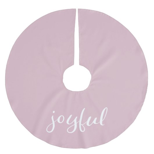 Joyful Pastel Pink Script-kerstfeestdag Kerstboom Rok (Voorkant)