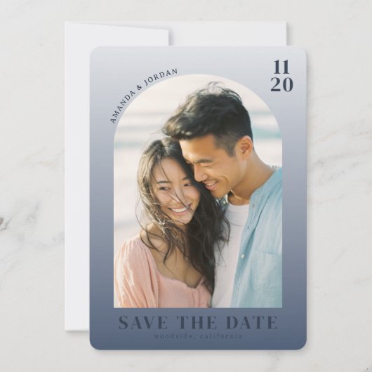 Joyful Pastel Romantic Photo Save The Date (Voorkant)