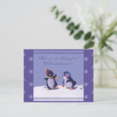 Joyful Penguins briefkaart (Staand voorkant)