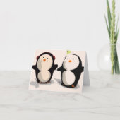 Joyful Penguins Feestdagen Kaart (Voorkant)