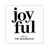 Joyful Personalized Christmas Rubberstempel (Afrduk)