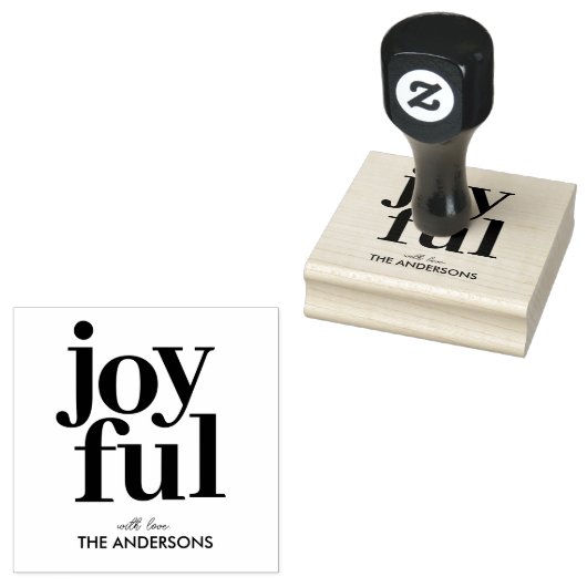 Joyful Personalized Christmas Rubberstempel (Gestempeld)