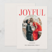 Joyful Photo Christmas | Minimalist New Year Feestdagenkaart (Voorkant / Achterkant)