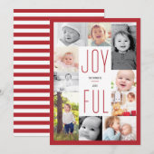 Joyful Photo Collage 10 Foto's Vakantie Kaart (Voorkant / Achterkant)