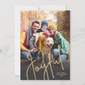 Joyful Photo met kerstfeest Feestdagenkaart (Voorkant)