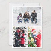 Joyful Photo Persoonlijk kerstzwart wit Feestdagenkaart (Achterkant)