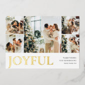 Joyful Photo Simple Folie Holiday Kaart (Voorkant)
