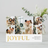 Joyful Photo Simple Folie Holiday Kaart (Staand Voorkant)