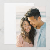 Joyful Pink Blue Romantic Photo Kaart (Voorkant / Achterkant)