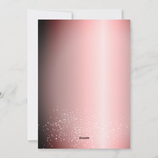 Joyful Pink Metallic Script kerstboomserie Feestdagenkaart (Achterkant)