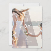 Joyful Pink Tree-bedekking kerst Feestdagenkaart (Voorkant)