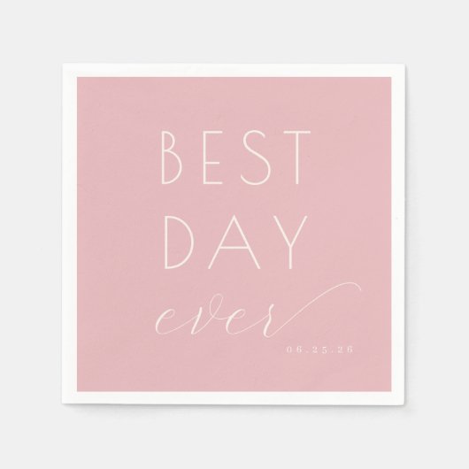 Joyful Pink Typographic Celebration Servet (Voorkant)
