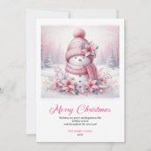 Joyful Pinkmas Download Festive Scene Christmas  Feestdagenkaart (Voorkant)