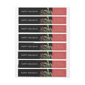 Joyful poinsettia-Christmas Retour Adreslabels (Vel)