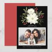 Joyful Poinsettia - Kerstkaart (Voorkant / Achterkant)