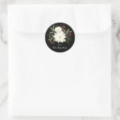 Joyful Poinsettia - Kerstmis Stickerl Ronde Sticker (Tas)