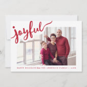 Joyful | Prettige feestdagen Fotokaart Feestdagenkaart (Voorkant)