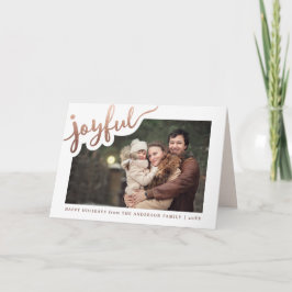 Joyful | Prettige feestdagen Fotokaart Kaart