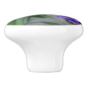 Joyful Purple Flowers Keramische Knop (Zijkant)