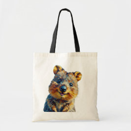 Joyful Quokka Canvas tas olieverfstijl