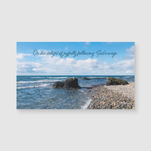 Joyful Quote die de Fotografie Magnet van de Beach