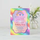 Joyful Rainbow Arrows BOY Birthday Invitation Kaart (Staand voorkant)