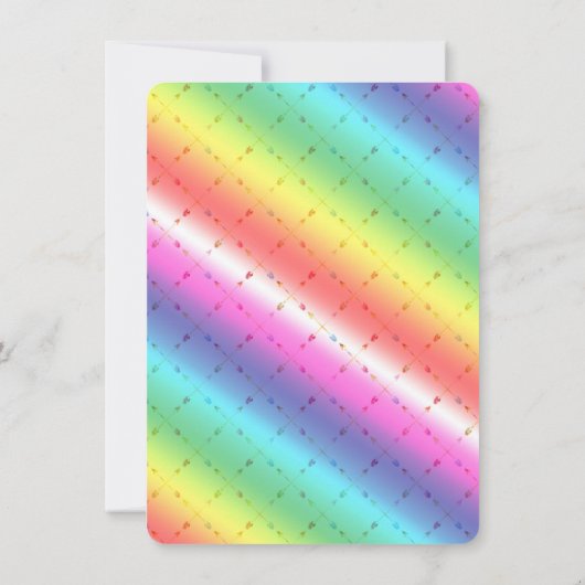 Joyful Rainbow Arrows BOY Birthday Invitation Kaart (Achterkant)