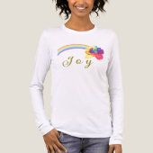 Joyful Rainbow Roos Custom Joy Tri-Blend Shirt (Voorkant volledig)