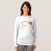 Joyful Rainbow Roos Custom Love T-shirt (Voorkant volledig)