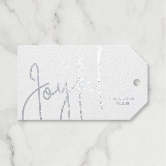 Joyful Real Silver Cadeaulabels (Voorkant (horizontaal))