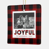 Joyful Red Buffalo Pset-keramisch sieraad Keramisch Ornament (Links)