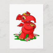 Joyful red Elephante in Shenkuu Briefkaart (Voorkant)