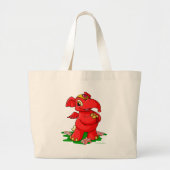 Joyful red Elephante in Shenkuu Grote Tote Bag (Voorkant)