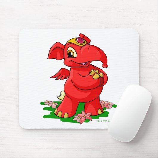 Joyful red Elephante in Shenkuu Muismat (Met muis)