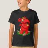 Joyful red Elephante in Shenkuu T-shirt (Voorkant)