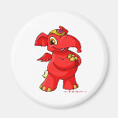 Joyful red Elephante Magneet (Voorkant)