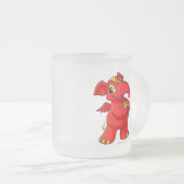 Joyful red Elephante Matglas Koffiemok (Voorkant rechts)