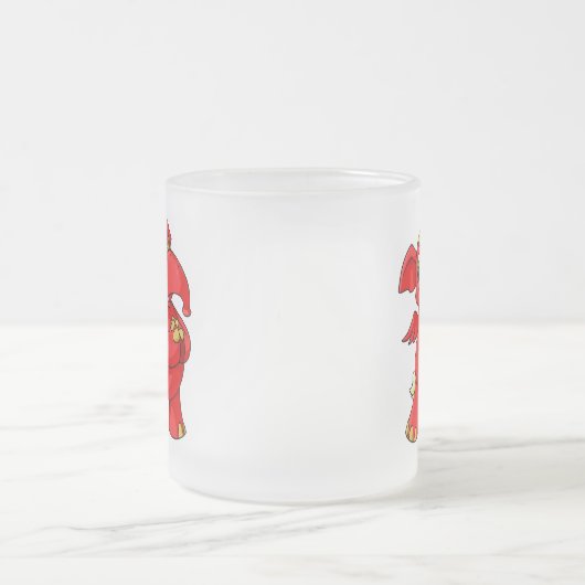 Joyful red Elephante Matglas Koffiemok (Center)