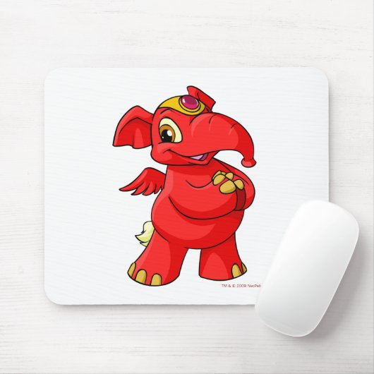 Joyful red Elephante Muismat (Met muis)