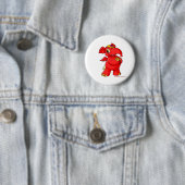 Joyful red Elephante Ronde Button 5,7 Cm (In situ)