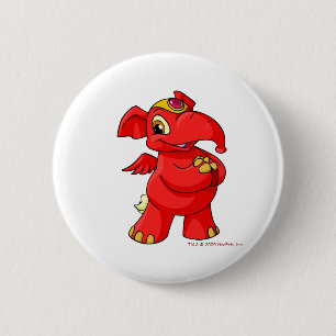Joyful red Elephante Ronde Button 5,7 Cm