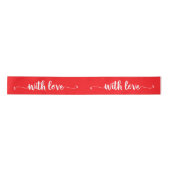 Joyful Red en White met Love Satijnen Lint (Voorkant)