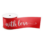 Joyful Red en White met Love Satijnen Lint (Spoel)
