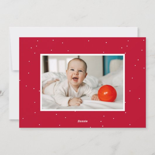 Joyful Red Trees 2 Foto Feestdagenkaart (Achterkant)