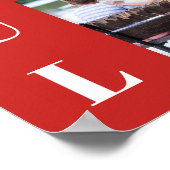 JOYFUL Red Year in Review 5 Foto Collage Family Poster (Hoek)