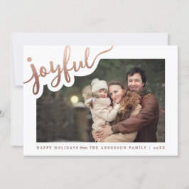 Joyful Roos Gold Foil | Prettige feestdagen Fotoka Feestdagenkaart